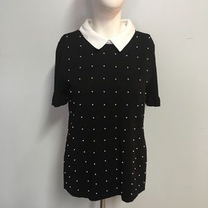 Karl Lagerfeld Black Knit Top